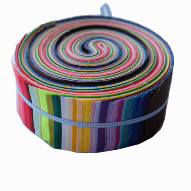 Patchwork Fabrics Cotton Plain Colors  Jelly Roll Fabric Strips Quilting -  Color - Aliexpress